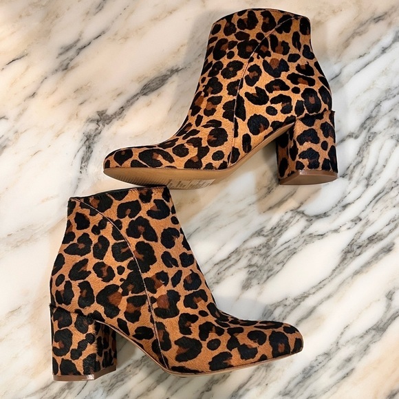 Inc International Concepts Floriann Block Heel Bootie Dark Leopard - Picture 5 of 10